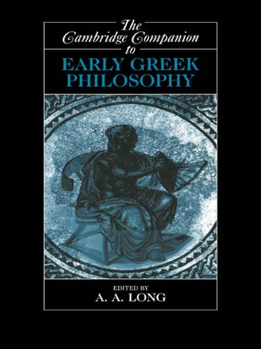 Cover image for The Cambridge Companion to Early Greek Philosophy